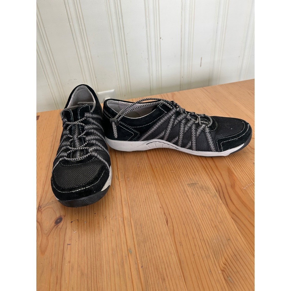 Dansko Harlyn Black Suede Mesh Bungee Lightweight Walking Shoes Sneakers EU 40